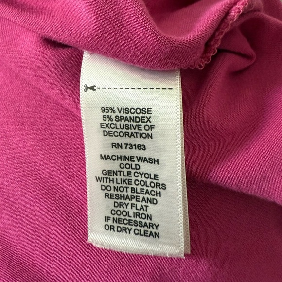 Cable & Gauge Cap Sleeve Top, High Low Hem, soft with Pink&Gold Hardware - Picture 9 of 9